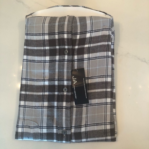 NWT John Ashford (L) plaid button up shirt - Picture 2 of 5